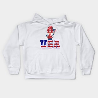 4th of july independent gnome Kids Hoodie